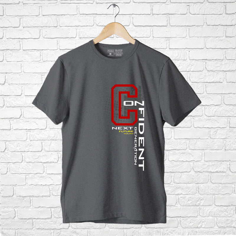 "CONFIDENT", Men's Half Sleeve T-shirt - FHMax.com