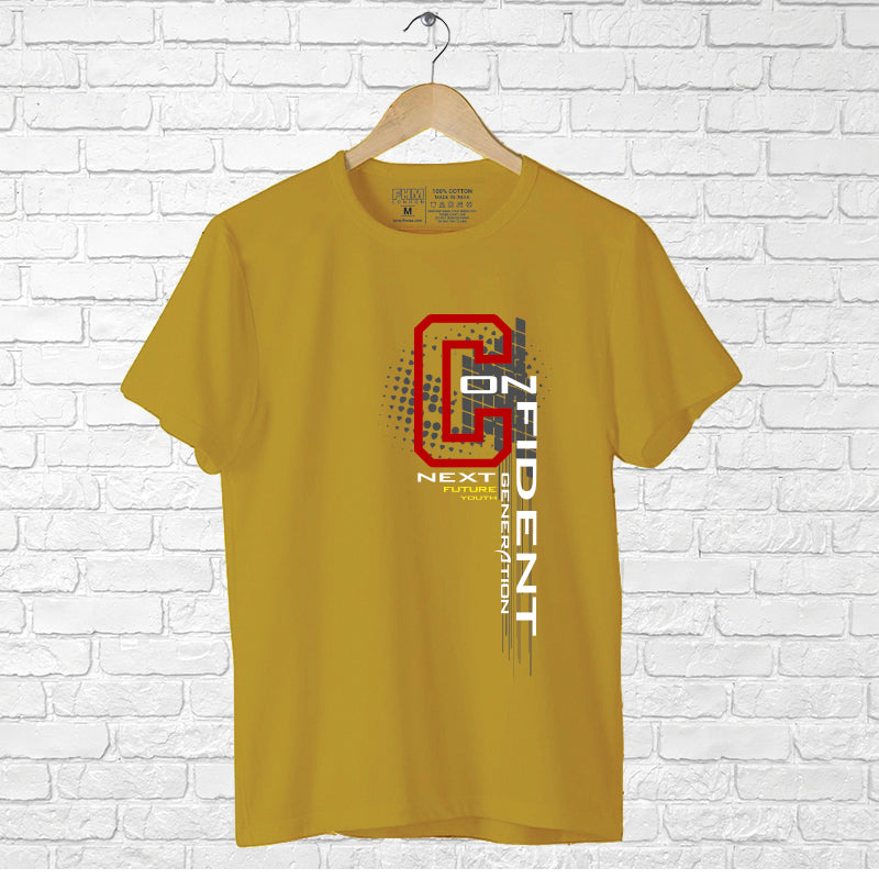 "CONFIDENT", Men's Half Sleeve T-shirt - FHMax.com