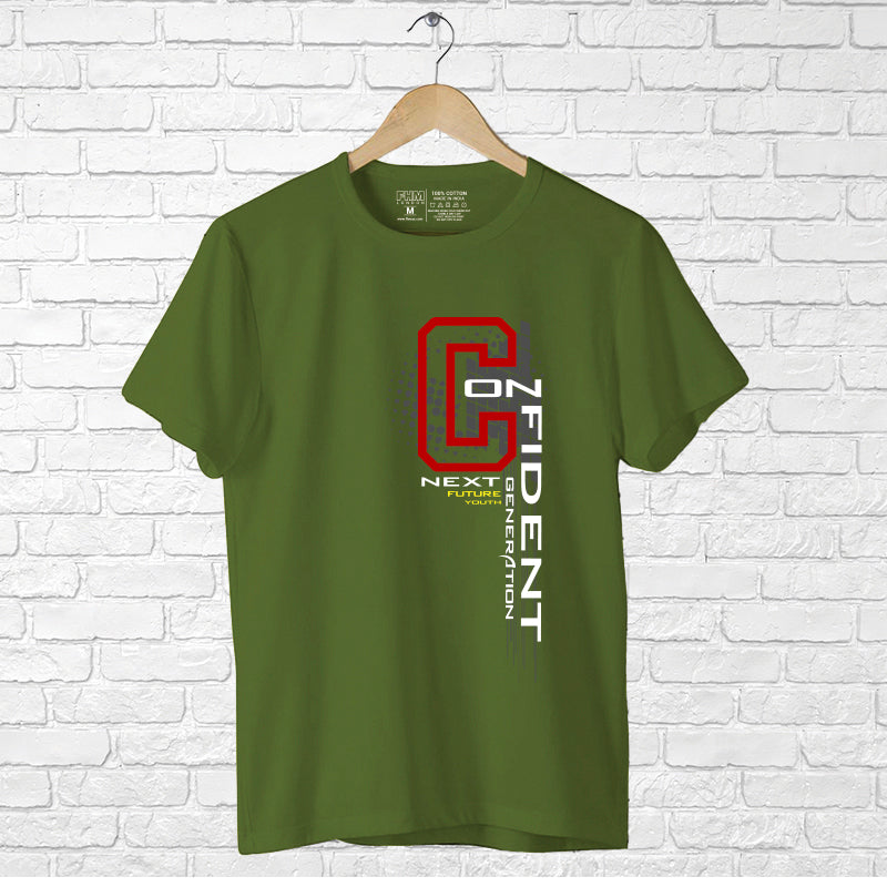 "CONFIDENT", Men's Half Sleeve T-shirt - FHMax.com