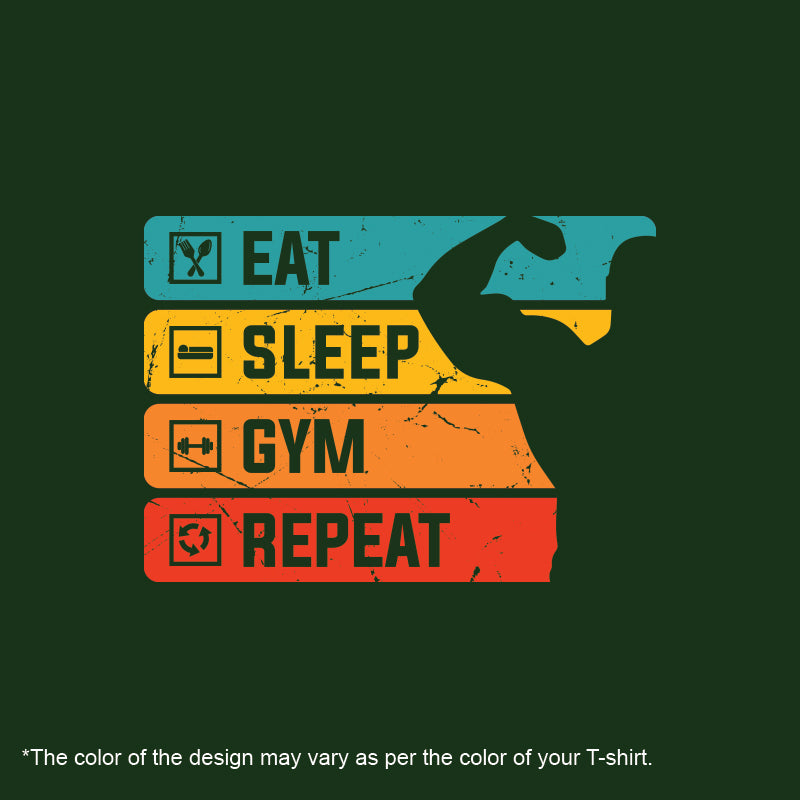 "EAT, SLEEP, GYM, REPEAT", Men's Vest - FHMax.com