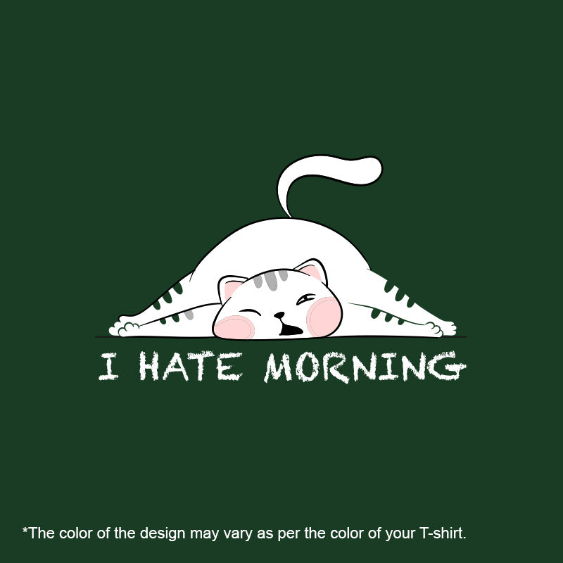 "I HATE MORNING", Boyfriend Women T-shirt - FHMax.com