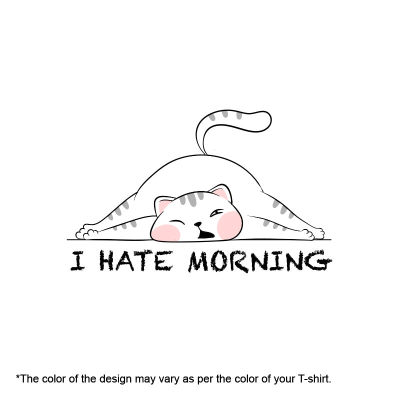 "I HATE MORNING", Boyfriend Women T-shirt - FHMax.com