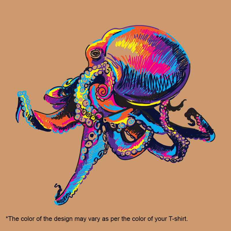 Octopus, Women Half Sleeve Tshirt - FHMax.com