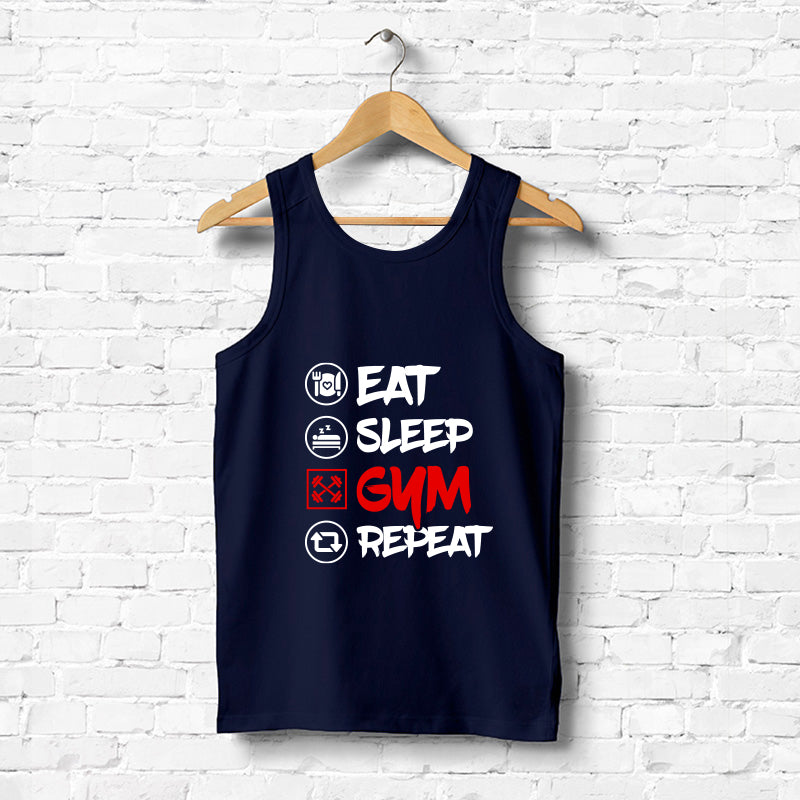 "EAT, SLEEP, GYM, REPEAT", Men's vest - FHMax.com