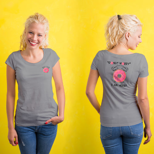 DONUT WORRY, Women Half Sleeve T-shirt - FHMax.com