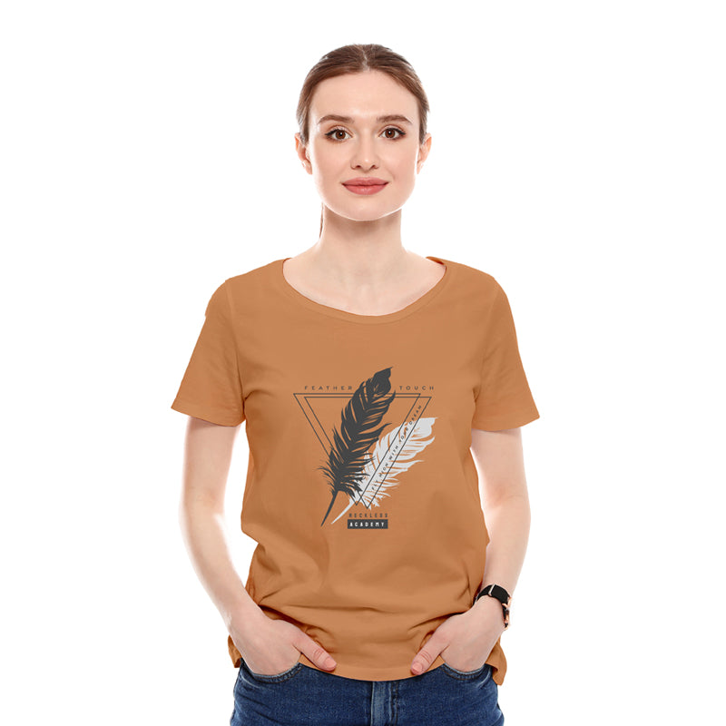 "FEATHER TOUCH", Women Half Sleeve T-shirt - FHMax.com