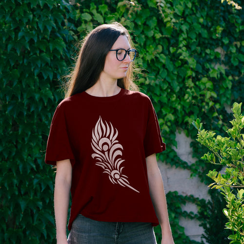 "FEATHER", Boyfriend Women T-shirt - FHMax.com