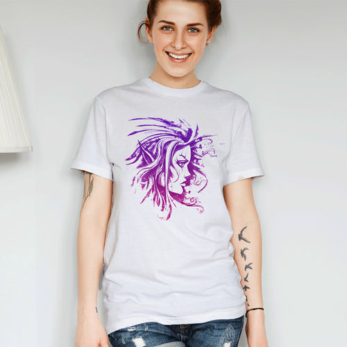 Girl Painting, Boyfriend Women T-shirt - FHMax.com