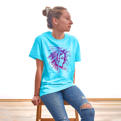 Girl Painting, Boyfriend Women T-shirt - FHMax.com