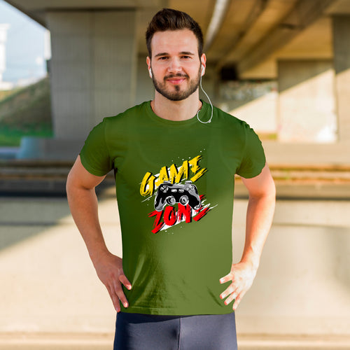 "GAME ZONE", Men's Half Sleeve T-shirt - FHMax.com