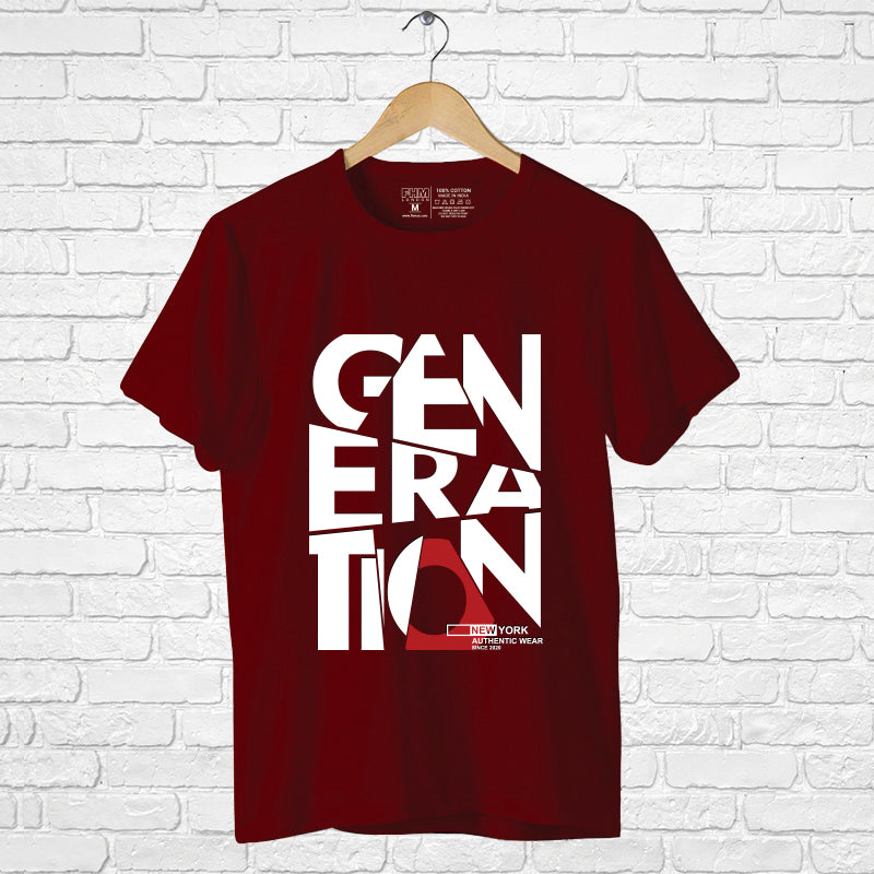 "GENERATION", Men's Half Sleeve T-shirt - FHMax.com