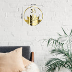 Lotus with OM, Acrylic Mirror wall art - FHMax.com