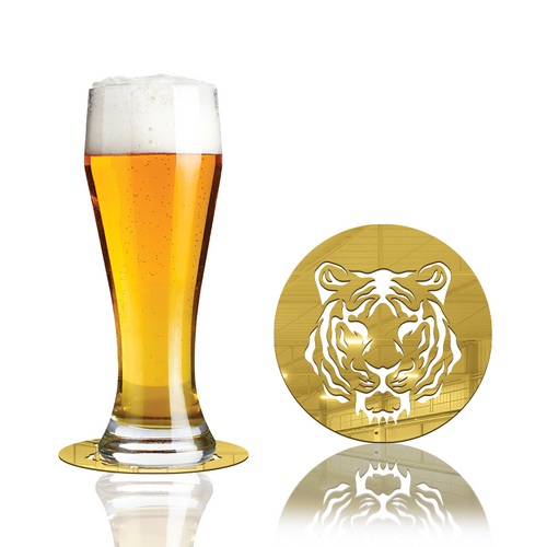 Tiger, Acrylic Mirror Coaster (2+ MM) - FHMax.com