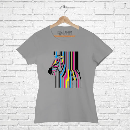 "ZEBRA", Women Half Sleeve T-shirt - FHMax.com