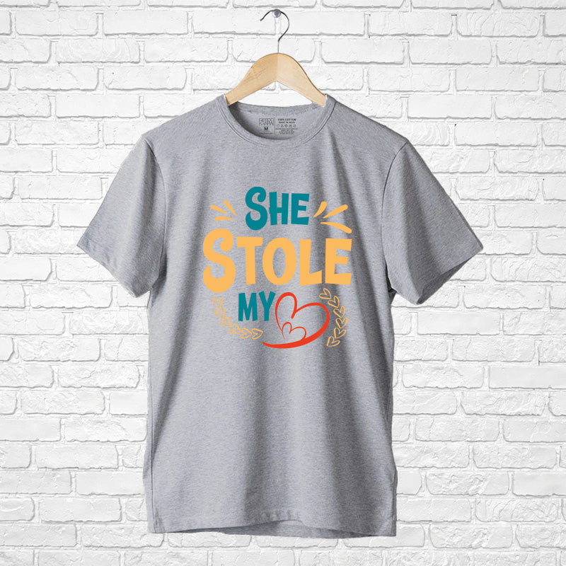 "SHE STOLE MY HEART", Men's Half Sleeve T-shirt - FHMax.com