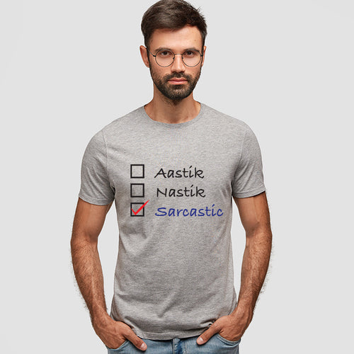 Aastik, Nastik, Sarcastic, Men's Half Sleeve Tshirt - FHMax.com