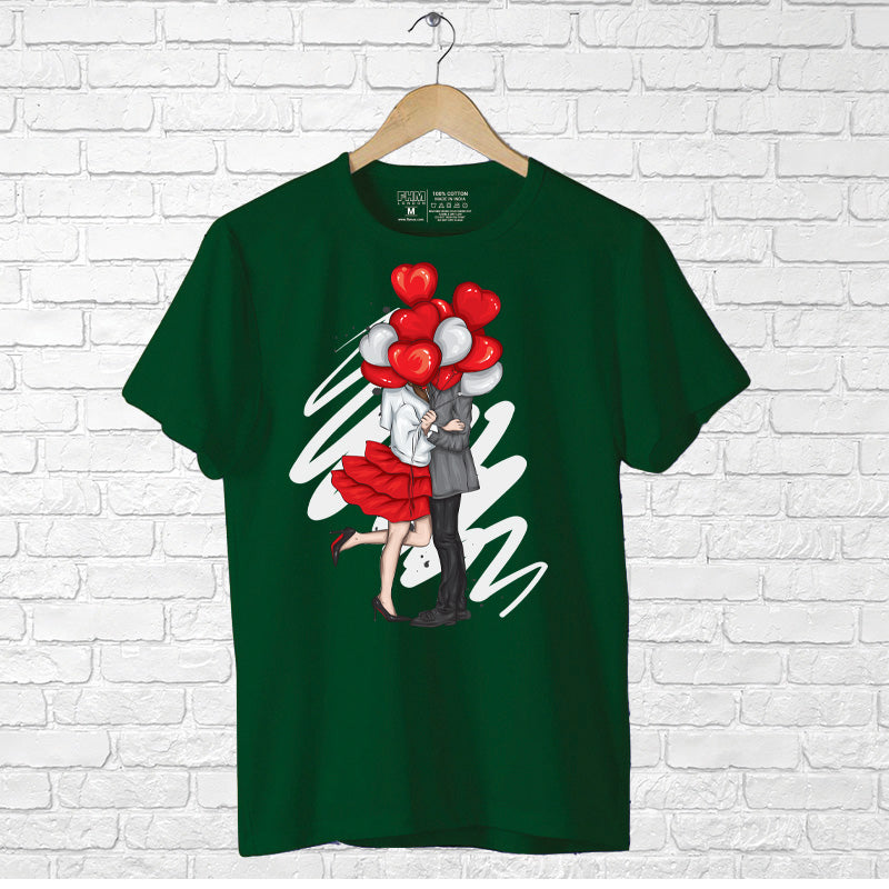 "HEART BALLOON", Men's Half Sleeve T-shirt - FHMax.com