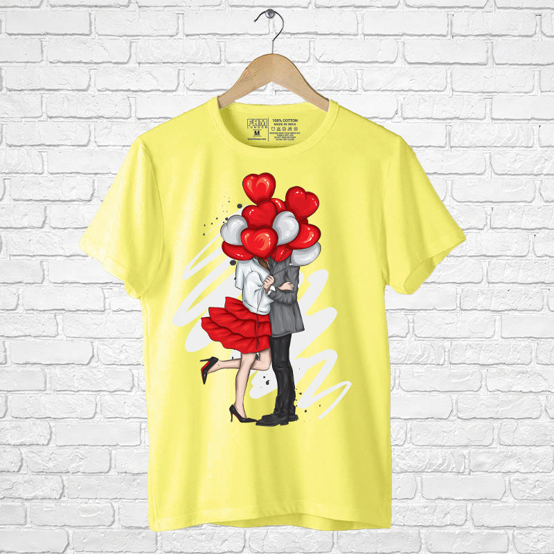 "HEART BALLOON", Men's Half Sleeve T-shirt - FHMax.com