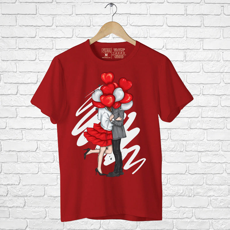 "HEART BALLOON", Men's Half Sleeve T-shirt - FHMax.com