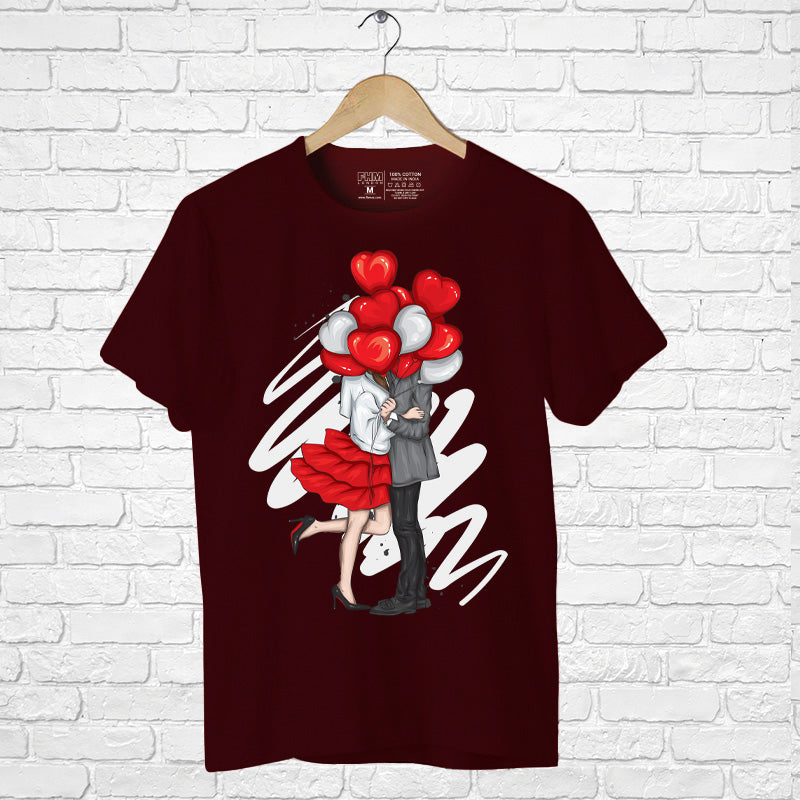 "HEART BALLOON", Men's Half Sleeve T-shirt - FHMax.com