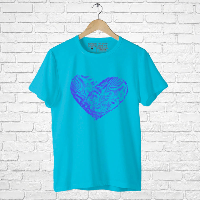 "HEART FINGERPRINT", Men's Half Sleeve T-shirt - FHMax.com