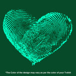 "HEART FINGERPRINT", Men's Half Sleeve T-shirt - FHMax.com