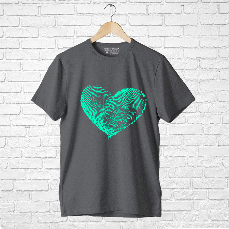 "HEART FINGERPRINT", Men's Half Sleeve T-shirt - FHMax.com