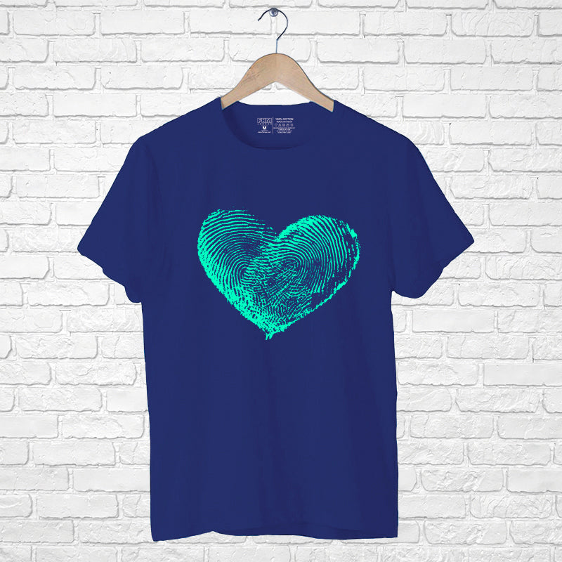 "HEART FINGERPRINT", Men's Half Sleeve T-shirt - FHMax.com