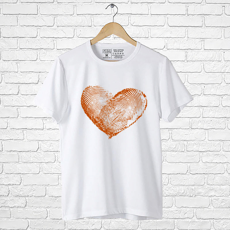 "HEART FINGERPRINT", Men's Half Sleeve T-shirt - FHMax.com