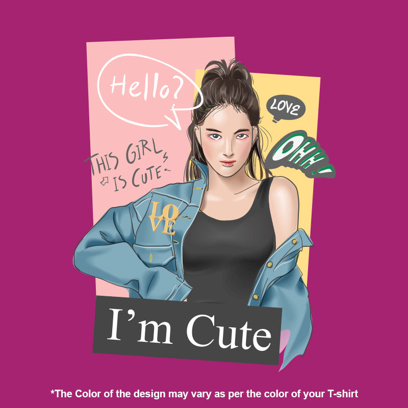 "I AM CUTE", Women Half Sleeve T-shirt - FHMax.com