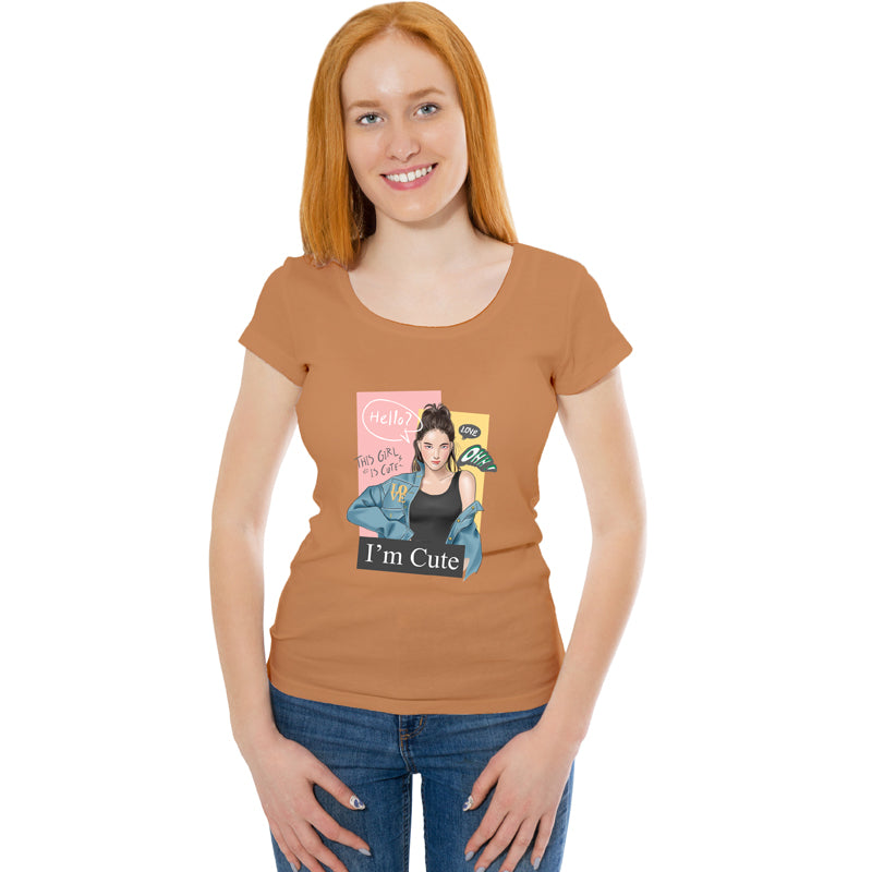 "I AM CUTE", Women Half Sleeve T-shirt - FHMax.com