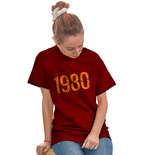 "LEGEND 1980", Boyfriend Women T-shirt - FHMax.com