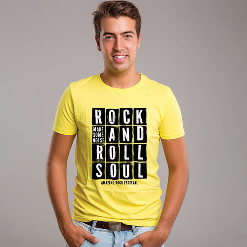 "ROCK AND ROLL SOUL", Men's Half Sleeve T-shirt - FHMax.com