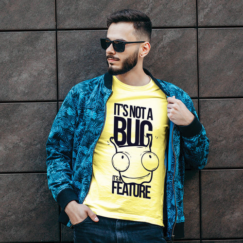 Its not a bug, Men's Half Sleeve T-shirt - FHMax.com