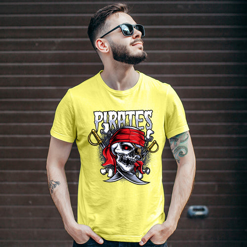 "PIRATES", Men's Half Sleeve T-shirt - FHMax.com