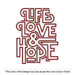 "LIFE, LOVE & HOPE", Men's Half Sleeve T-shirt - FHMax.com