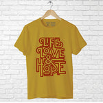 "LIFE, LOVE & HOPE", Men's Half Sleeve T-shirt - FHMax.com