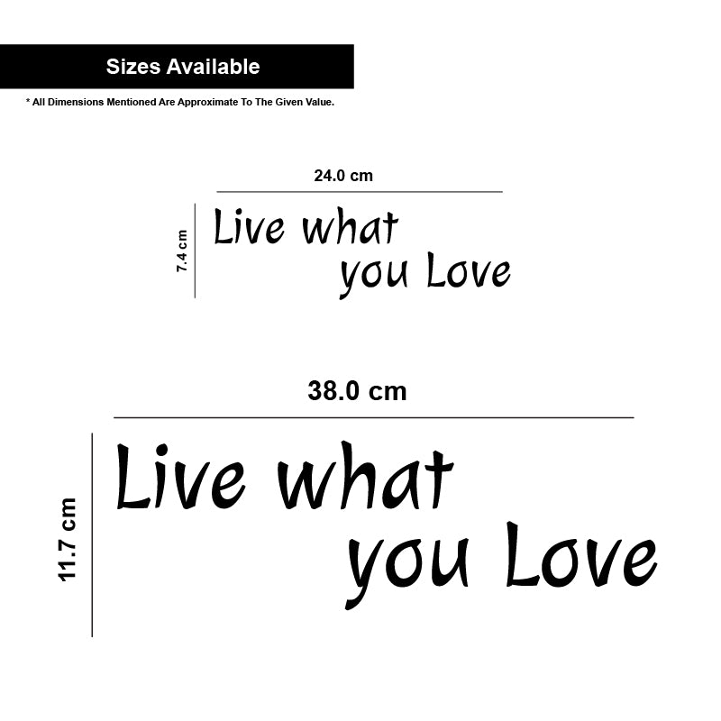 "LIVE WHAT YOU LOVE", Acrylic Mirror wall art - FHMax.com