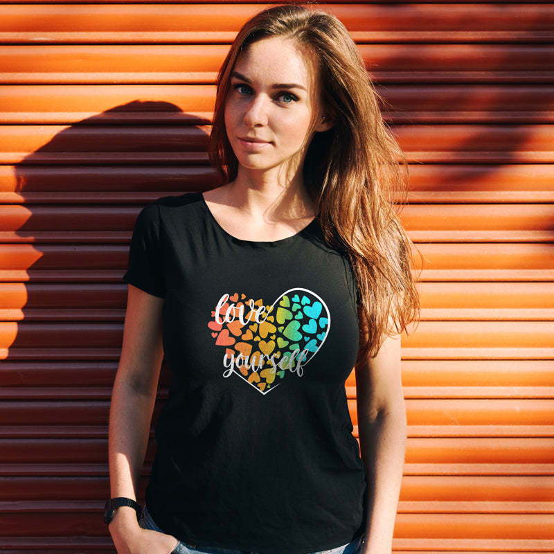 "LOVE YOURSELF", Women Half Sleeve T-shirt - FHMax.com