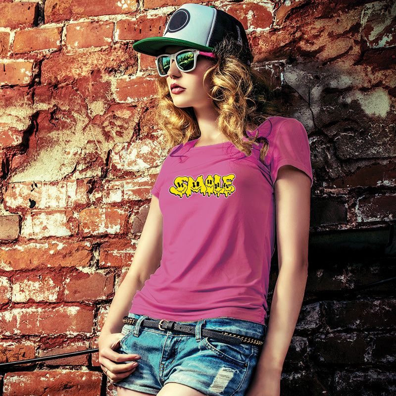 Smile, Women Half Sleeve T-shirt - FHMax.com