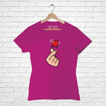 "KOREAN HEART", Women Half Sleeve T-shirt - FHMax.com