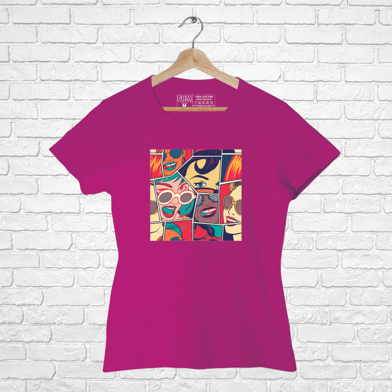 Multiple Faces, Women Half Sleeve T-shirt - FHMax.com