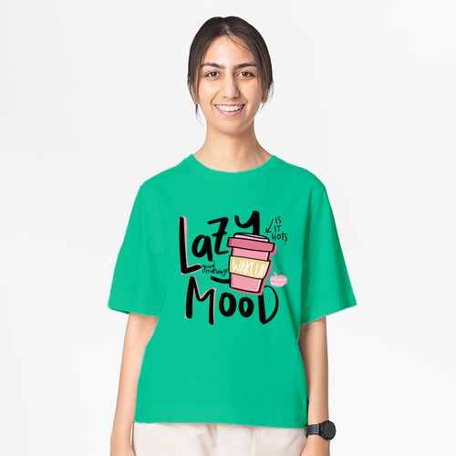 "LAZY MOOD", Boyfriend Women T-shirt - FHMax.com