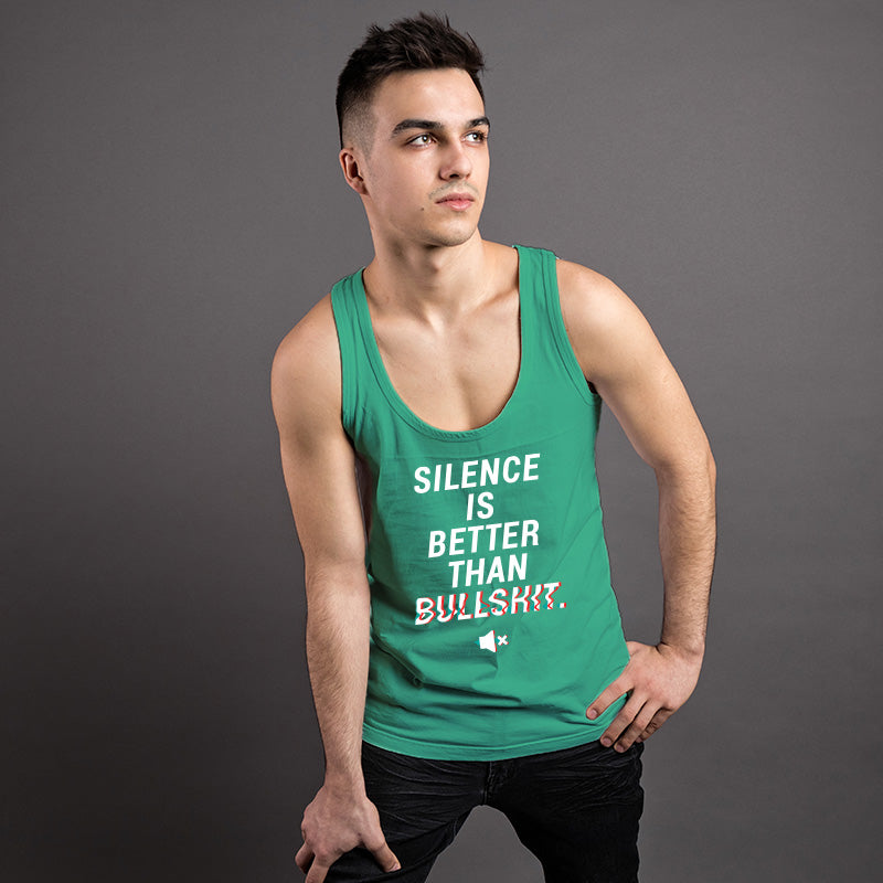 "SILENCE IS BETTER THAN BULLSHIT", Men's vest - FHMax.com