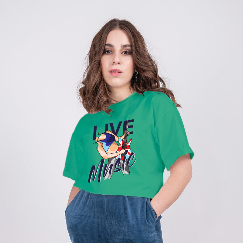 "LIVE MUSIC", Boyfriend Women T-shirt - FHMax.com