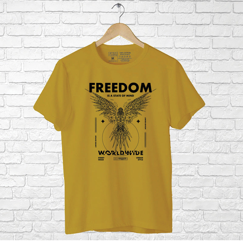Freedom is a state of mind, Men's Half Sleeve T-shirt - FHMax.com