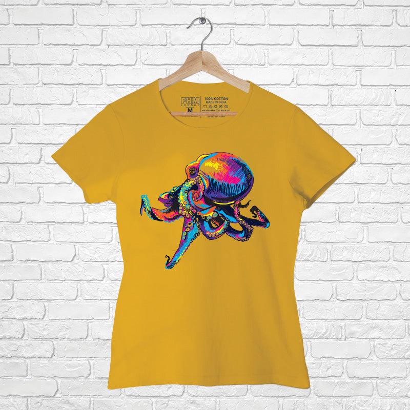 Octopus, Women Half Sleeve Tshirt - FHMax.com