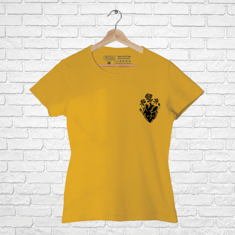 "HEART", Women Half Sleeve T-shirt - FHMax.com