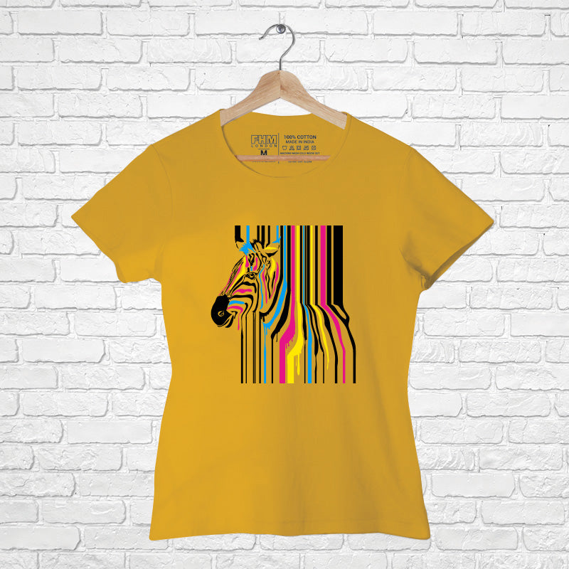 "ZEBRA", Women Half Sleeve T-shirt - FHMax.com