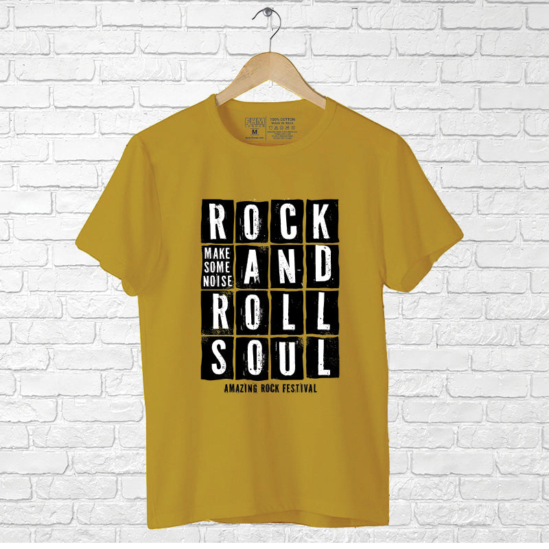 "ROCK AND ROLL SOUL", Men's Half Sleeve T-shirt - FHMax.com